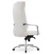 Кресло бюрократ DAO (белая кожа). Фото товара с разных ракурсов.
