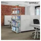 Стеллаж металлический  "MS Plus-200/50-5", 2000х1000х500 мм, 5 полок, регулируемые опоры, 291110, S241BR165502. Фото товара с разных ракурсов.