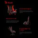 Кресло игровое A4Tech Bloody GC-870 черный/красный ромбик эко.кожа с подголов. крестов. металл. Фото товара с разных ракурсов.
