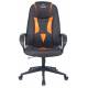 Кресло игровое Zombie 8 черный/оранжевый искусственная кожа крестовина пластик. Фото товара с разных ракурсов.